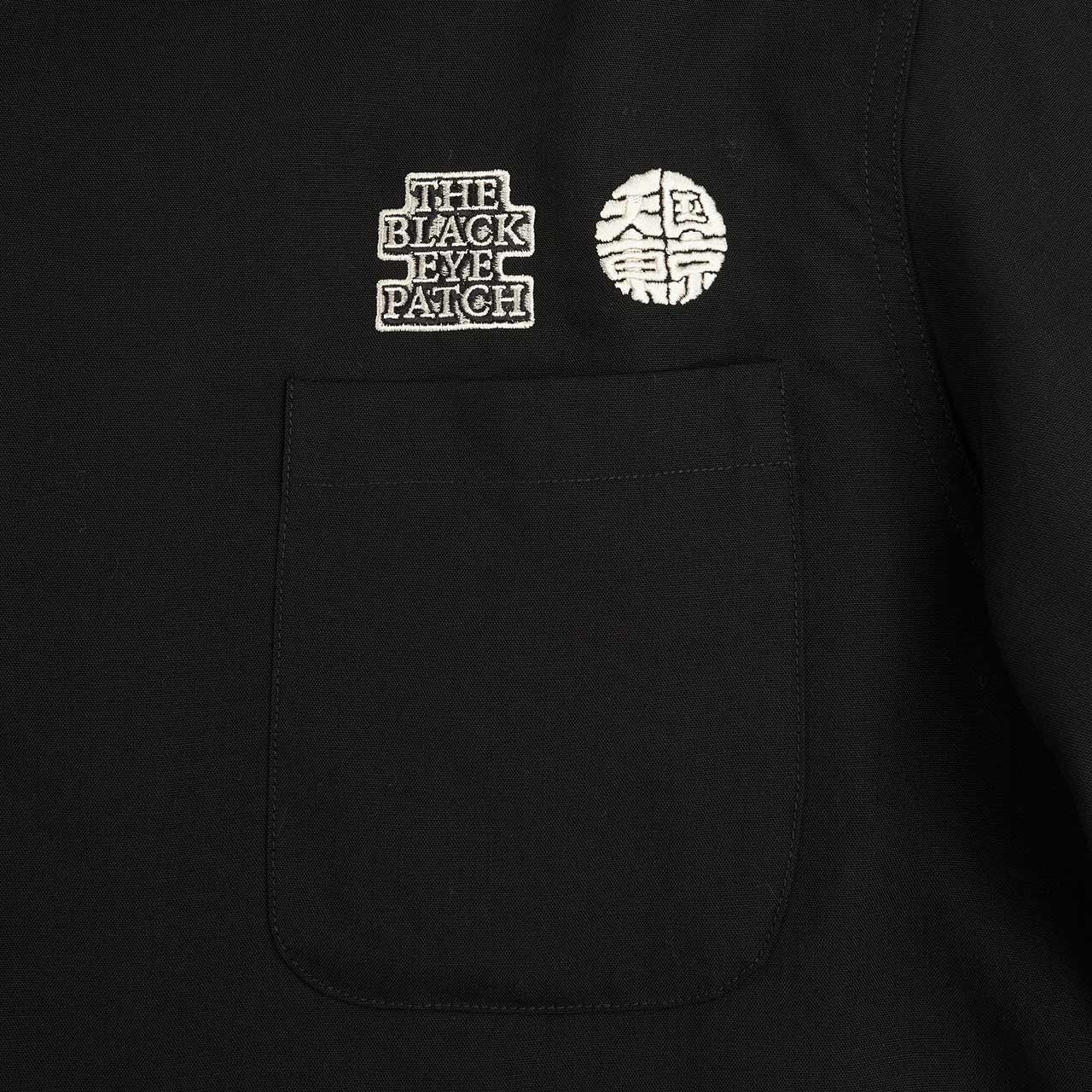 wacko maria black eye patch 50's shirt l/s type 1 (black) - a.plus