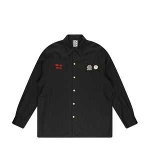 wacko maria black eye patch 50's shirt l/s type 1 (black) - a.plus