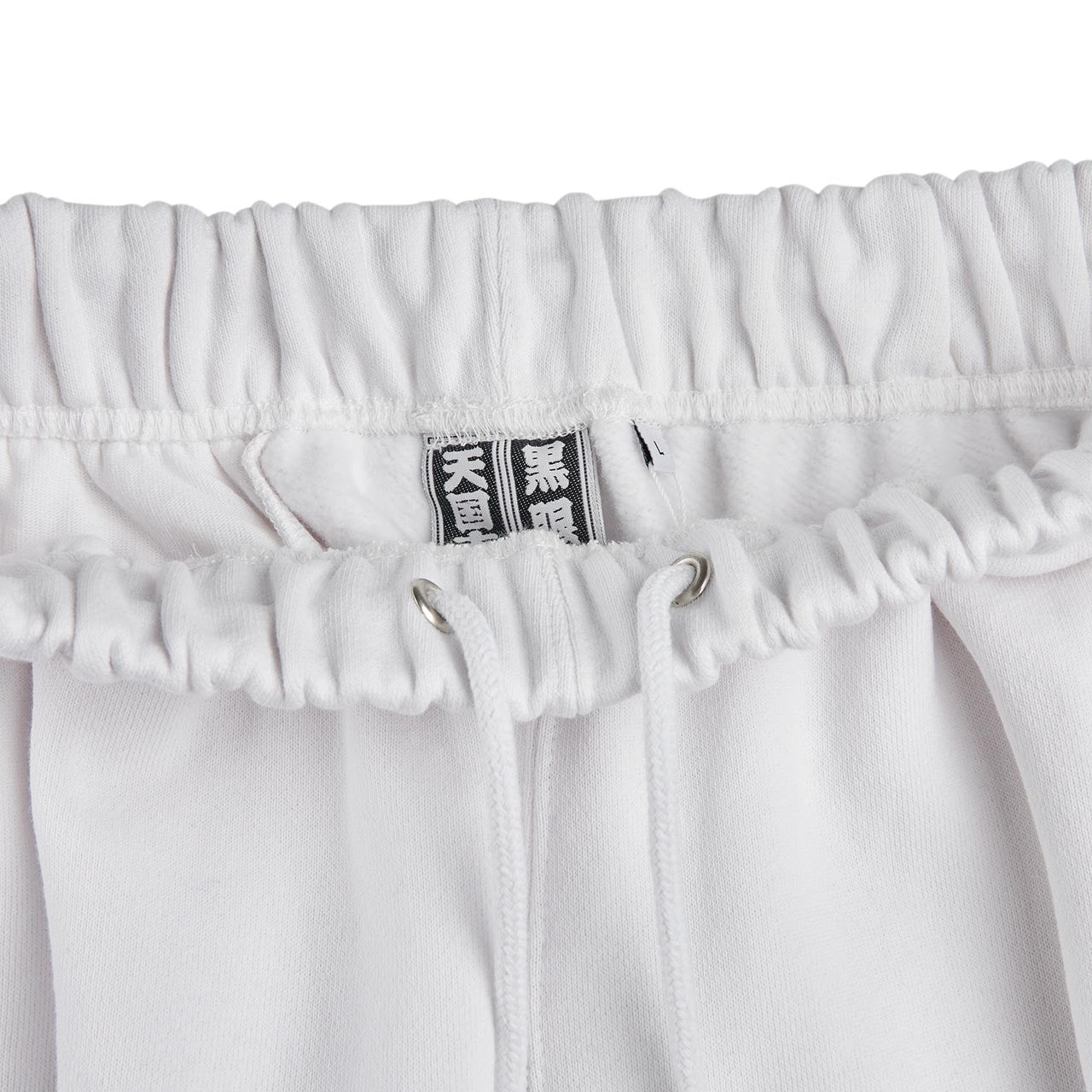 wacko maria black eye patch sweatpants (white) - a.plus