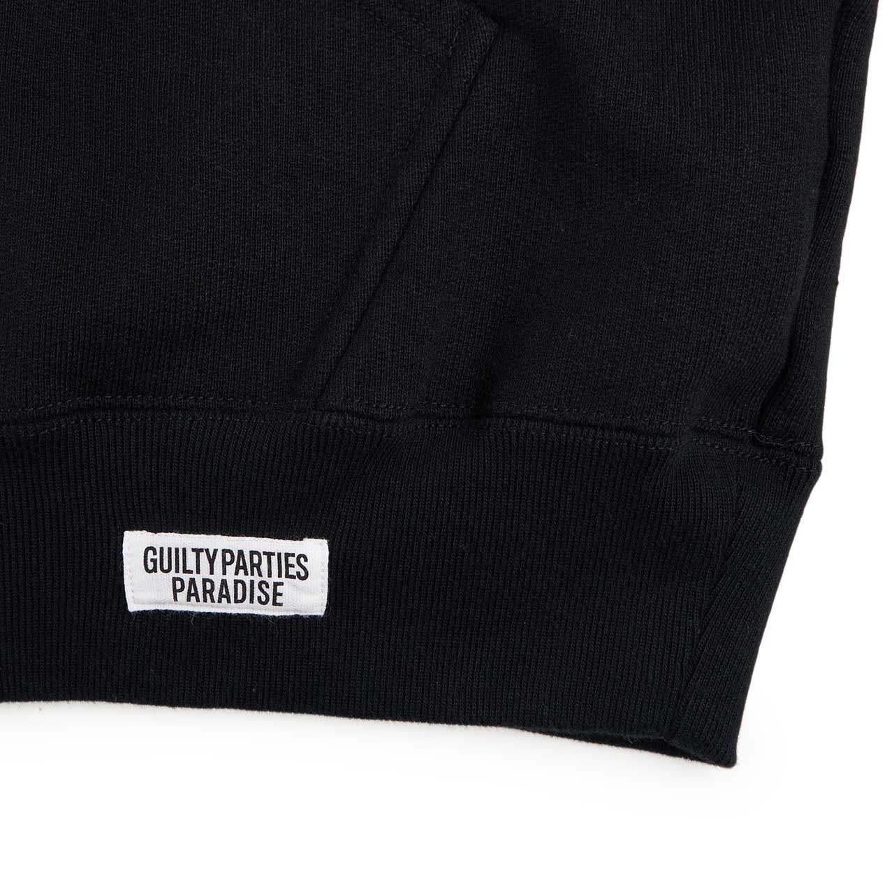 wacko maria washed heavyweight pullover hooded sweat type-1 (black) - a.plus