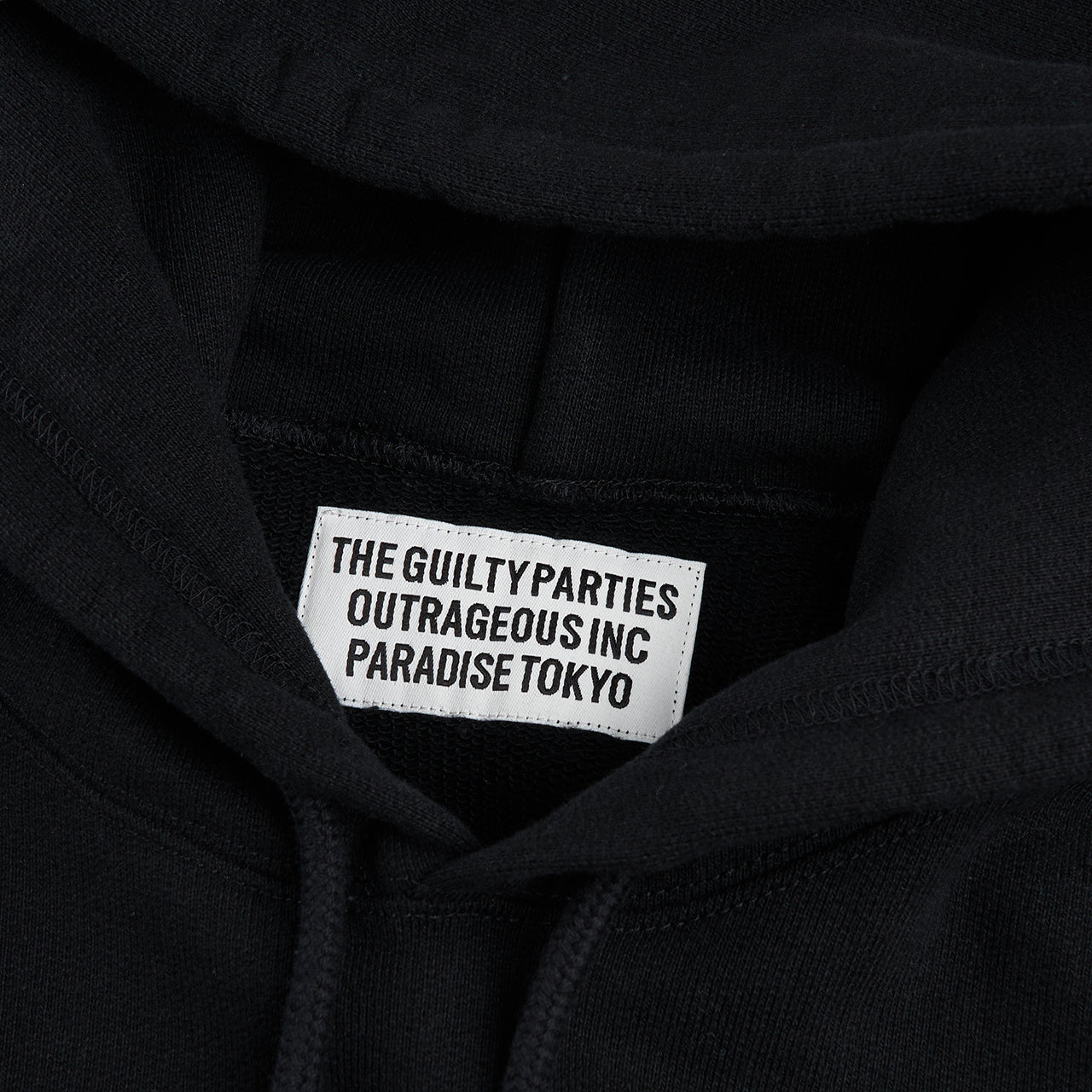 wacko maria washed heavyweight pullover hooded sweat type-1 (black) - a.plus