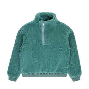 cav empt wool boa heavy zip up (green) - a.plus