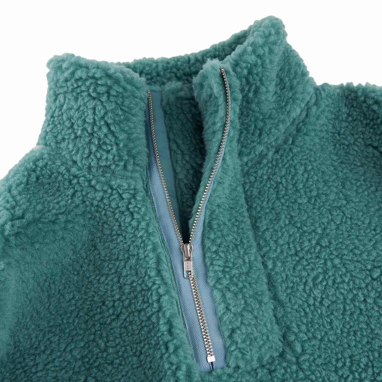 cav empt wool boa heavy zip up (green) - a.plus