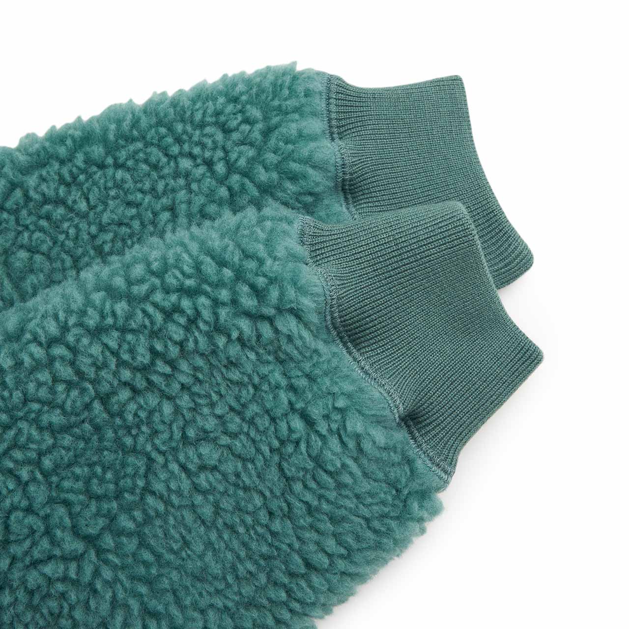 cav empt wool boa heavy zip up (green) - a.plus