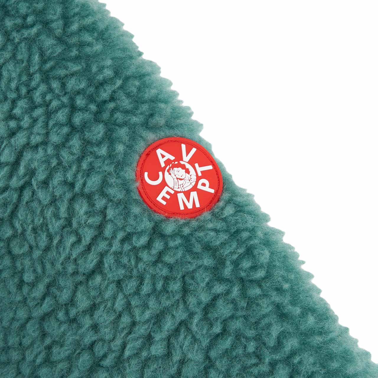 cav empt wool boa heavy zip up (green) - a.plus