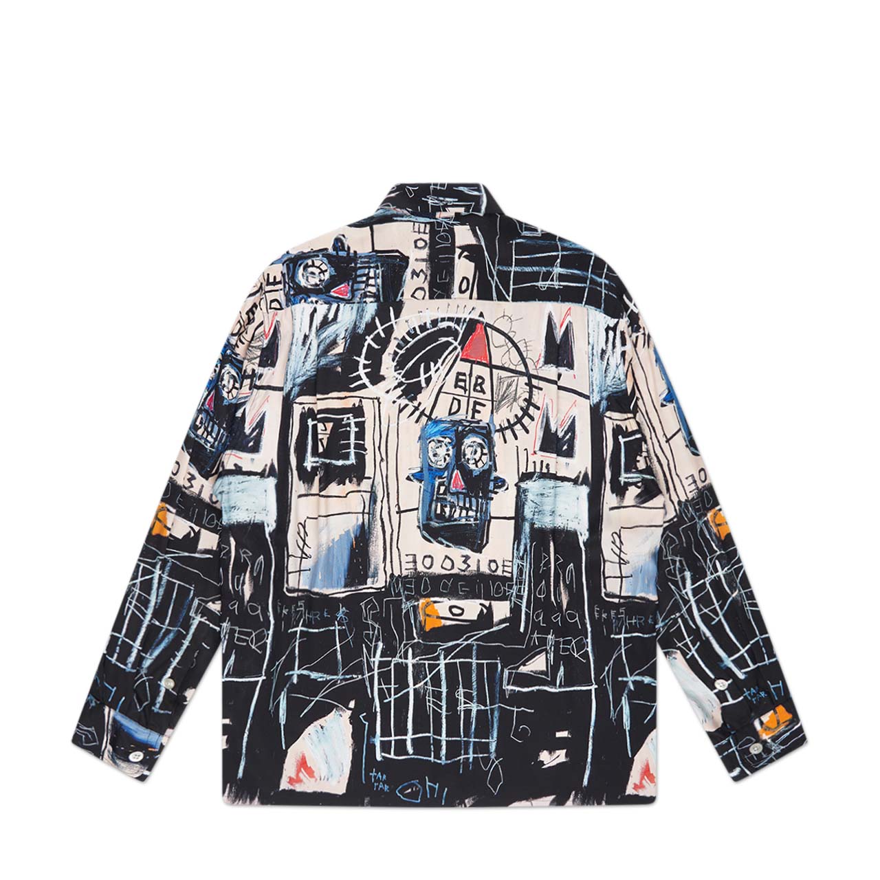 wacko maria jean-michel basquiat / hawaiian shirt l/s type-1 (multi) - a.plus