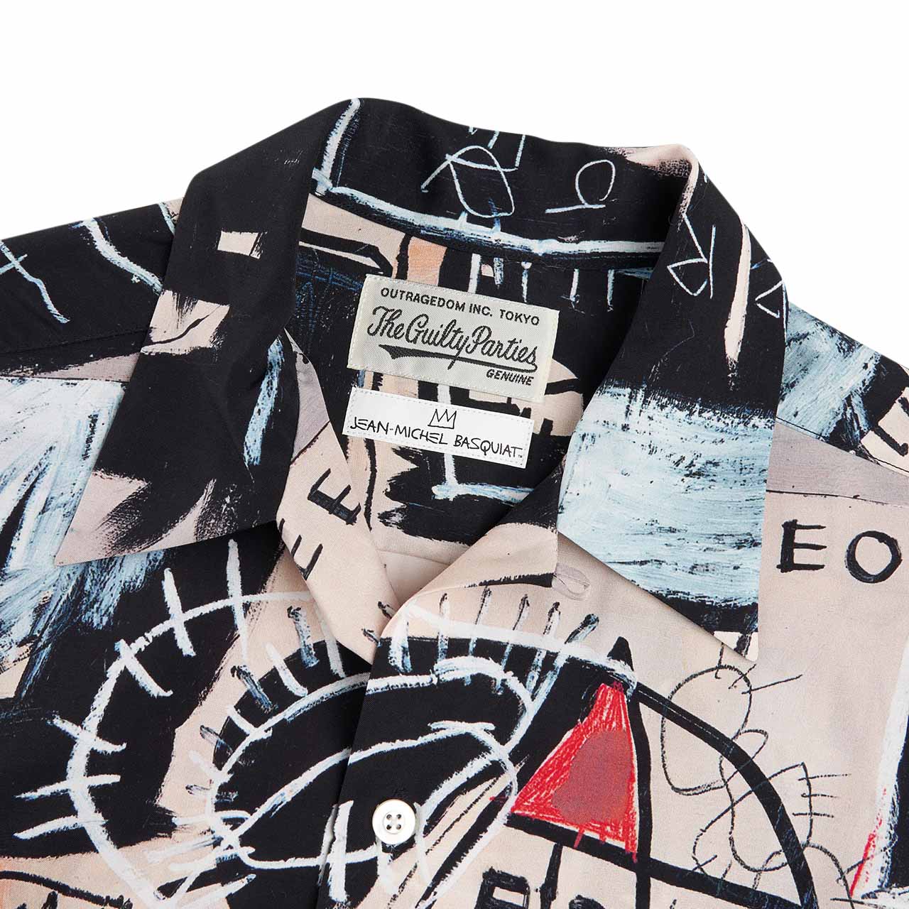 wacko maria jean-michel basquiat / hawaiian shirt l/s type-1 (multi) - a.plus