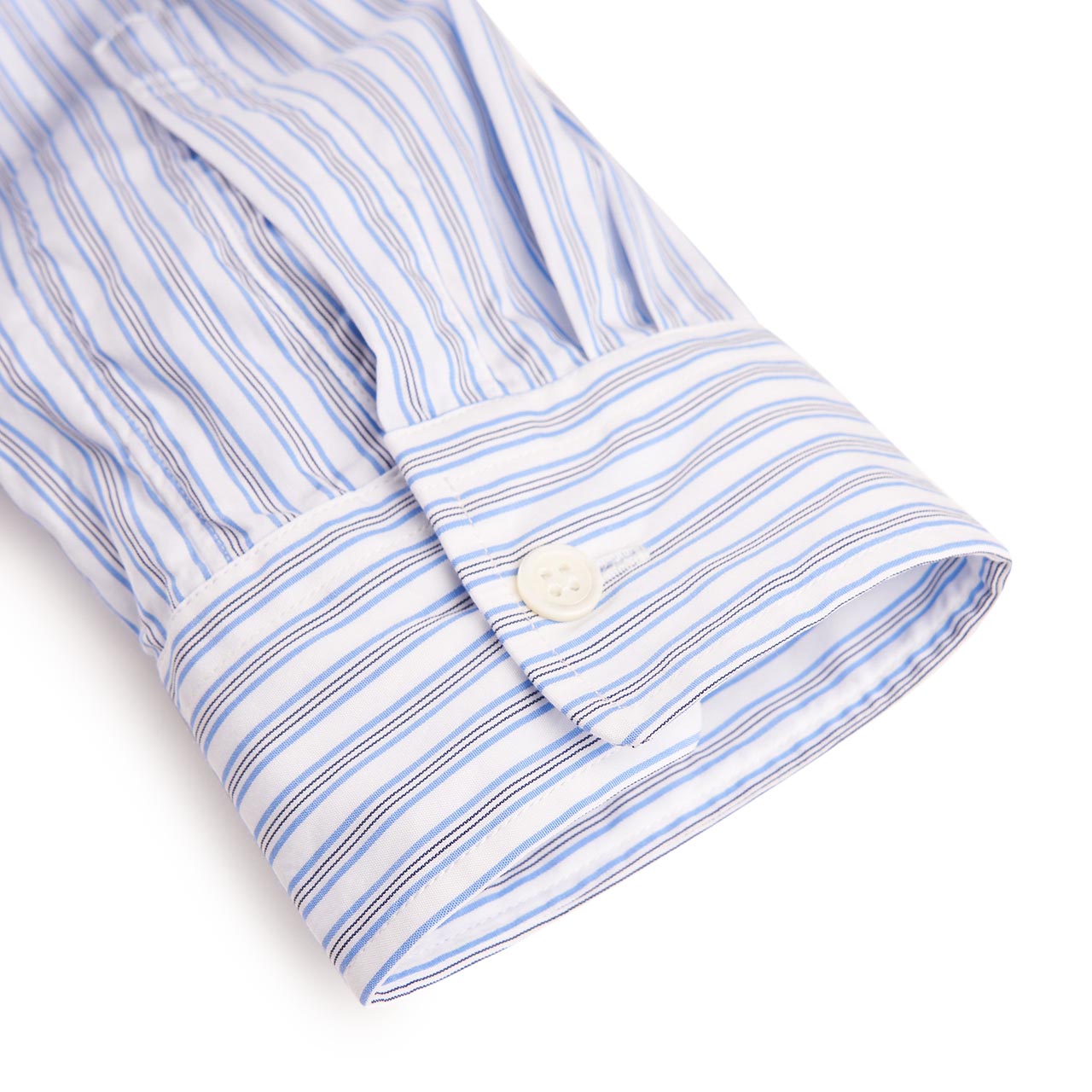comme des garçons play stripe shirt (white / blue) - a.plus