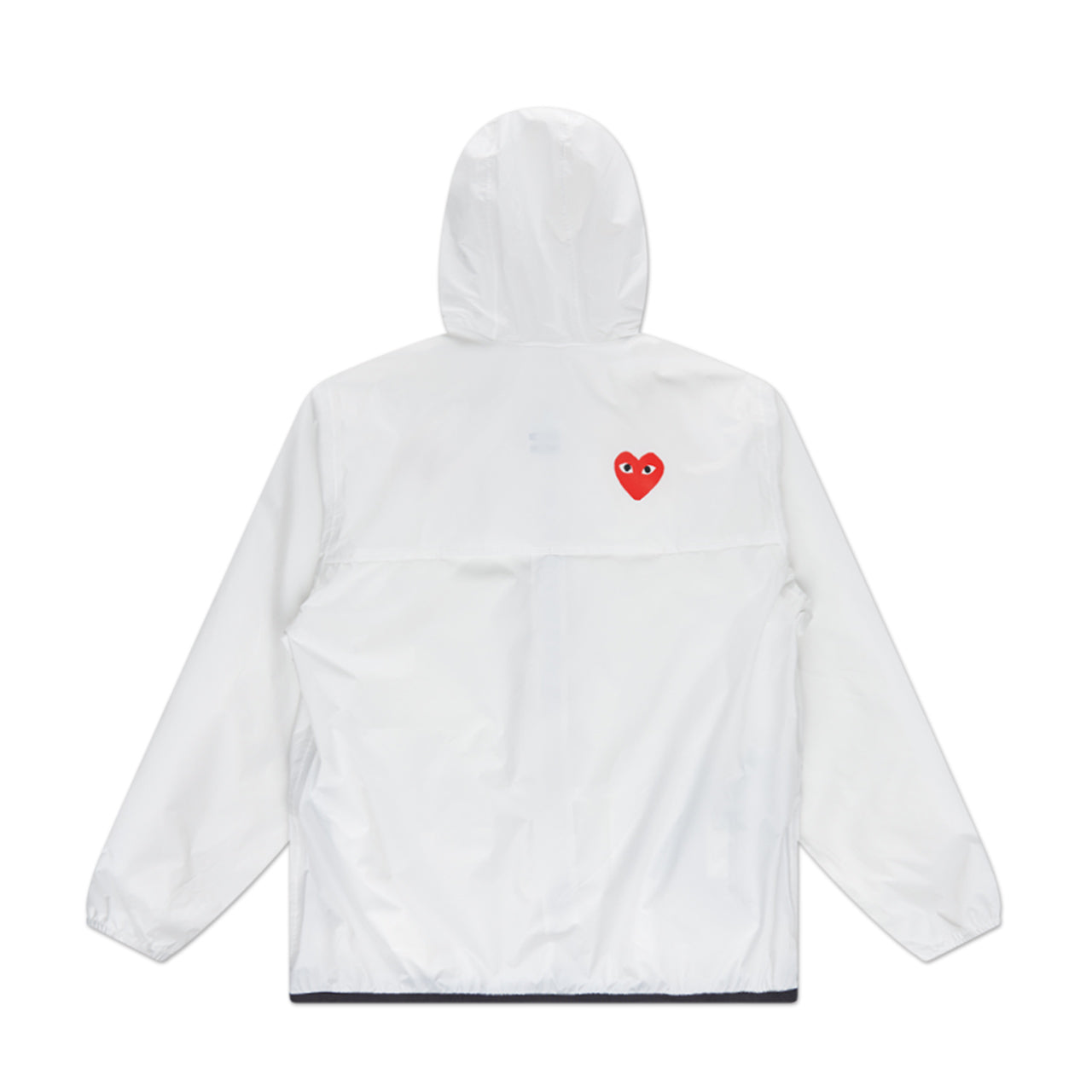 comme des garçons play x k-way claude full-zip jacket (white) - a.plus