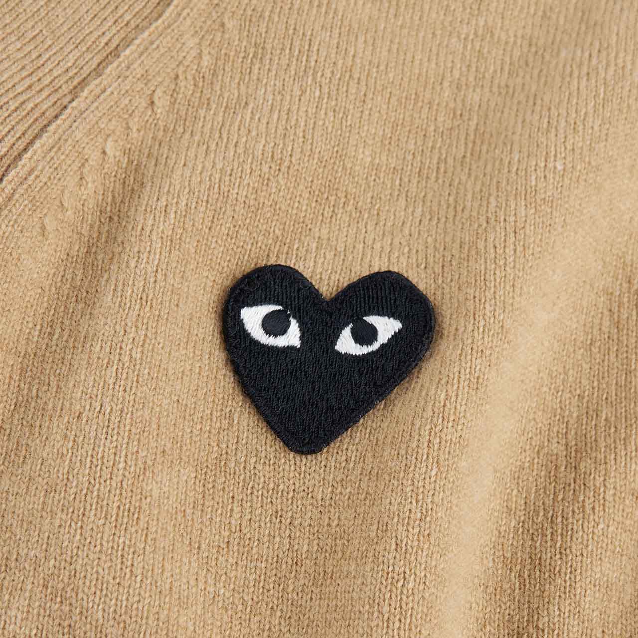 comme des garçons play cardigan (brown) - a.plus