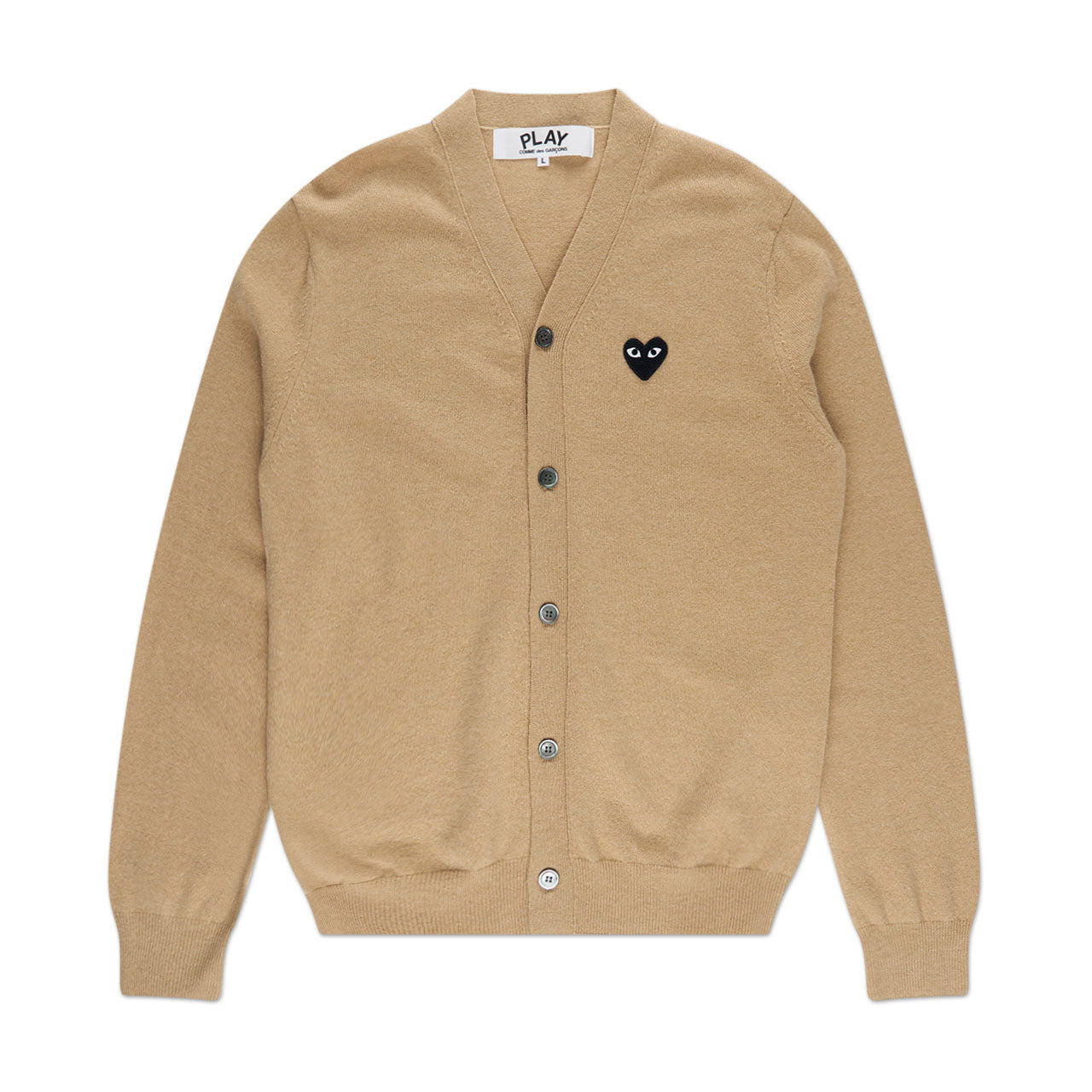 comme des garçons play cardigan (brown) - a.plus