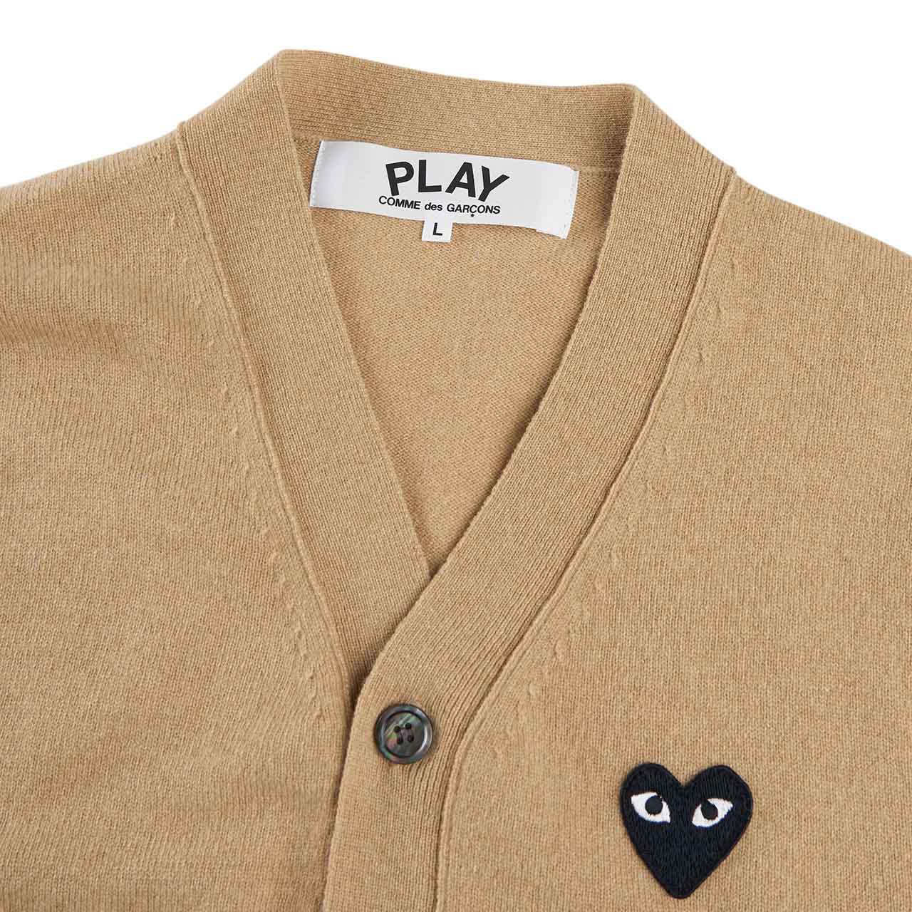 comme des garçons play cardigan (brown) - a.plus