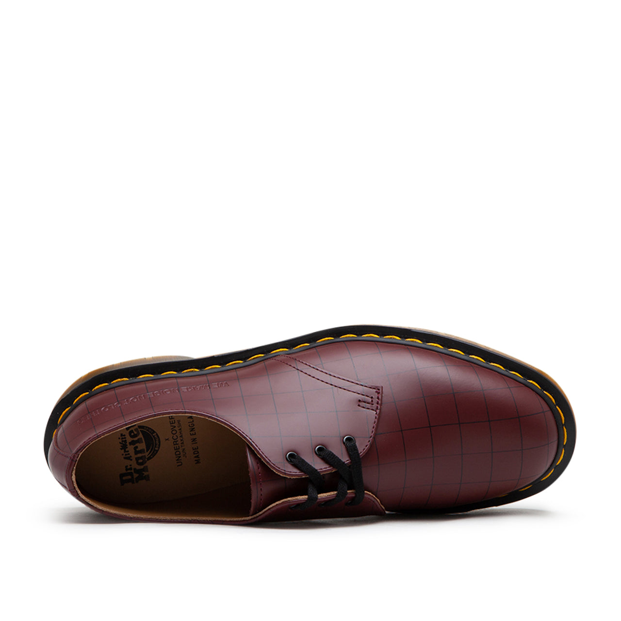dr. martens x undercover 1461 check smooth (red) - a.plus