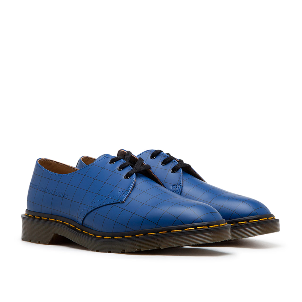 dr. martens x undercover 1461 check smooth (blue) - a.plus