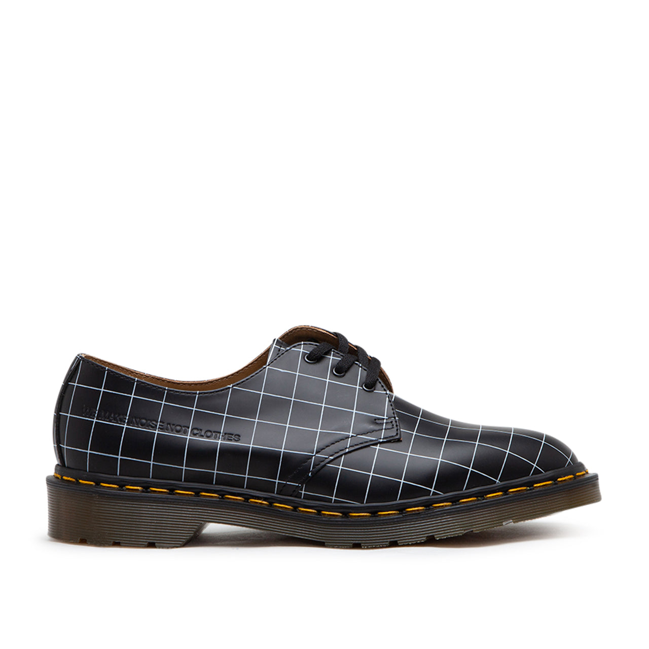 dr. martens x undercover 1461 check smooth (black) - a.plus