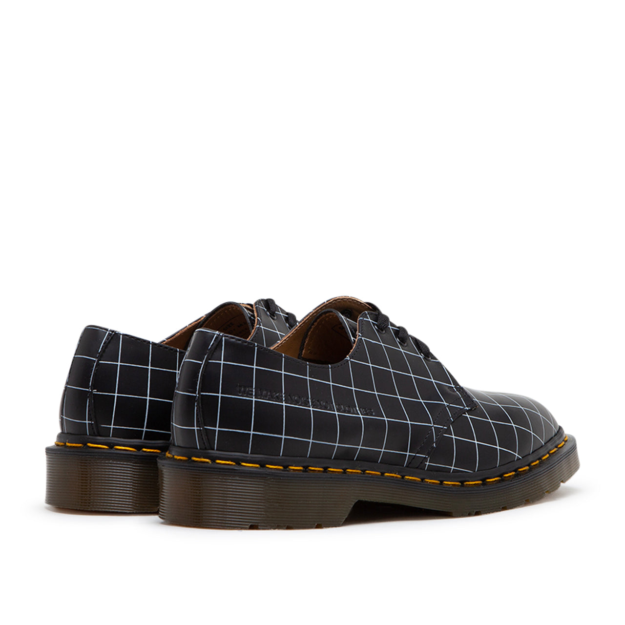 dr. martens x undercover 1461 check smooth (black) - a.plus