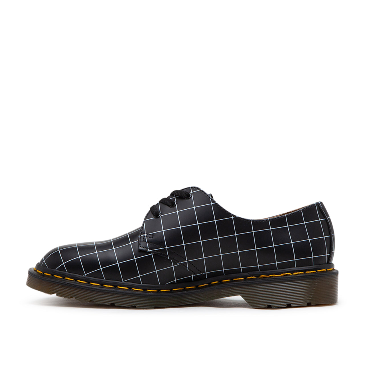 dr. martens x undercover 1461 check smooth (black) - a.plus