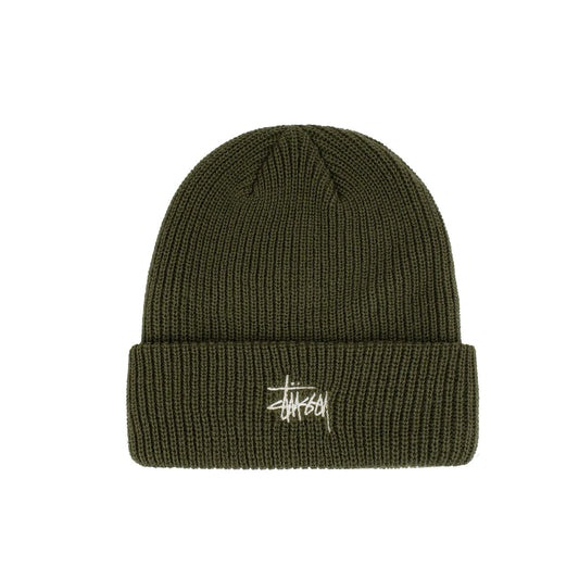 stüssy basic cuff beanie (olive) - a.plus