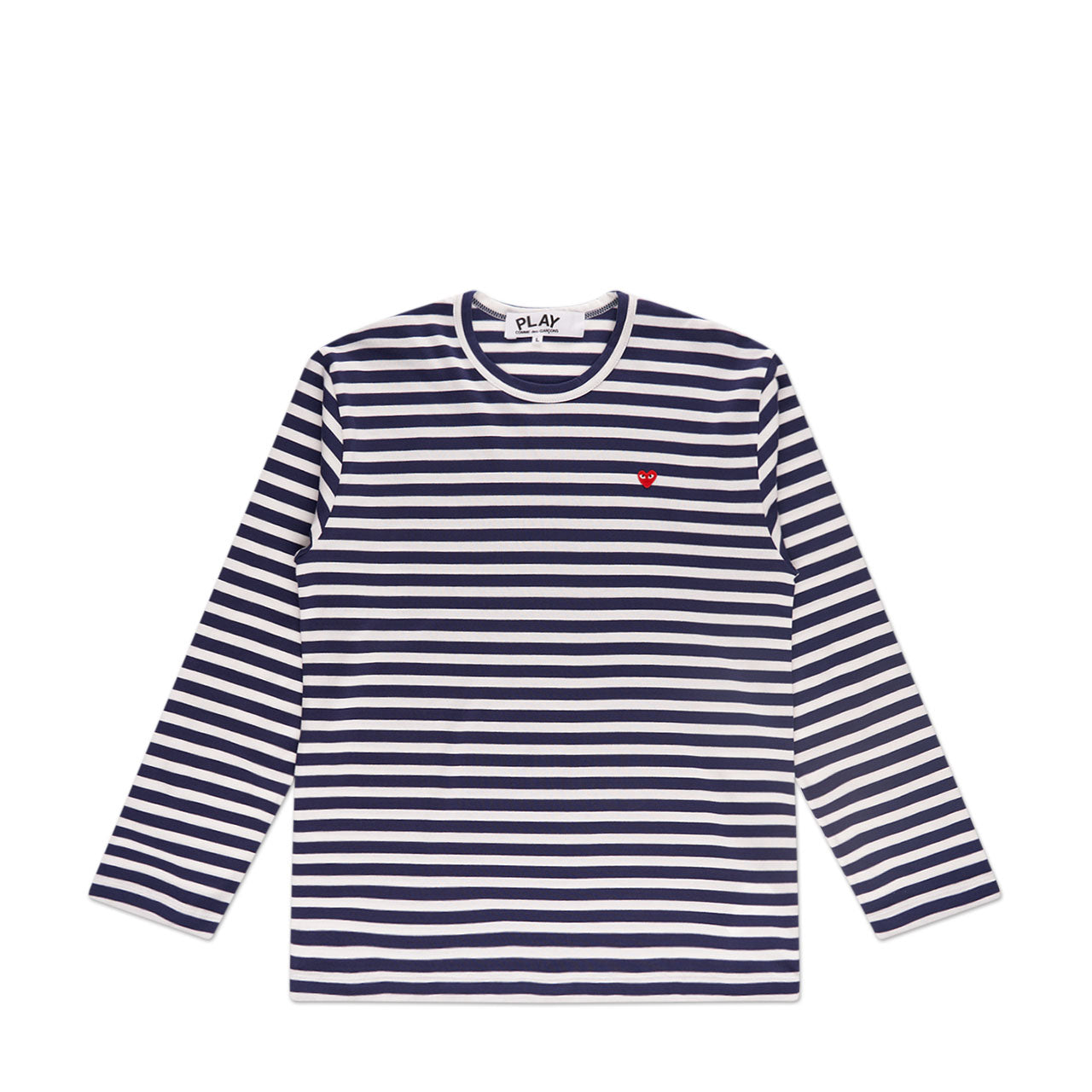 comme des garçons play longsleeve (white / blue) - a.plus