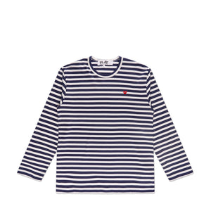 comme des garçons play longsleeve (white / blue) - a.plus