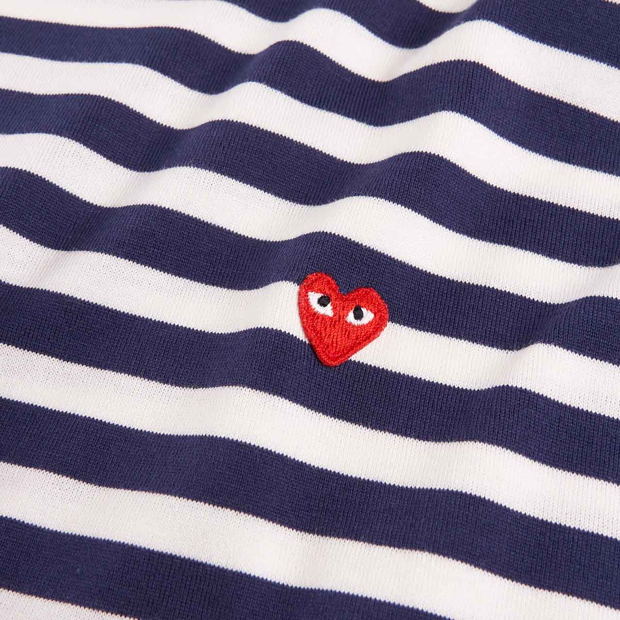 comme des garçons play longsleeve (white / blue) - a.plus