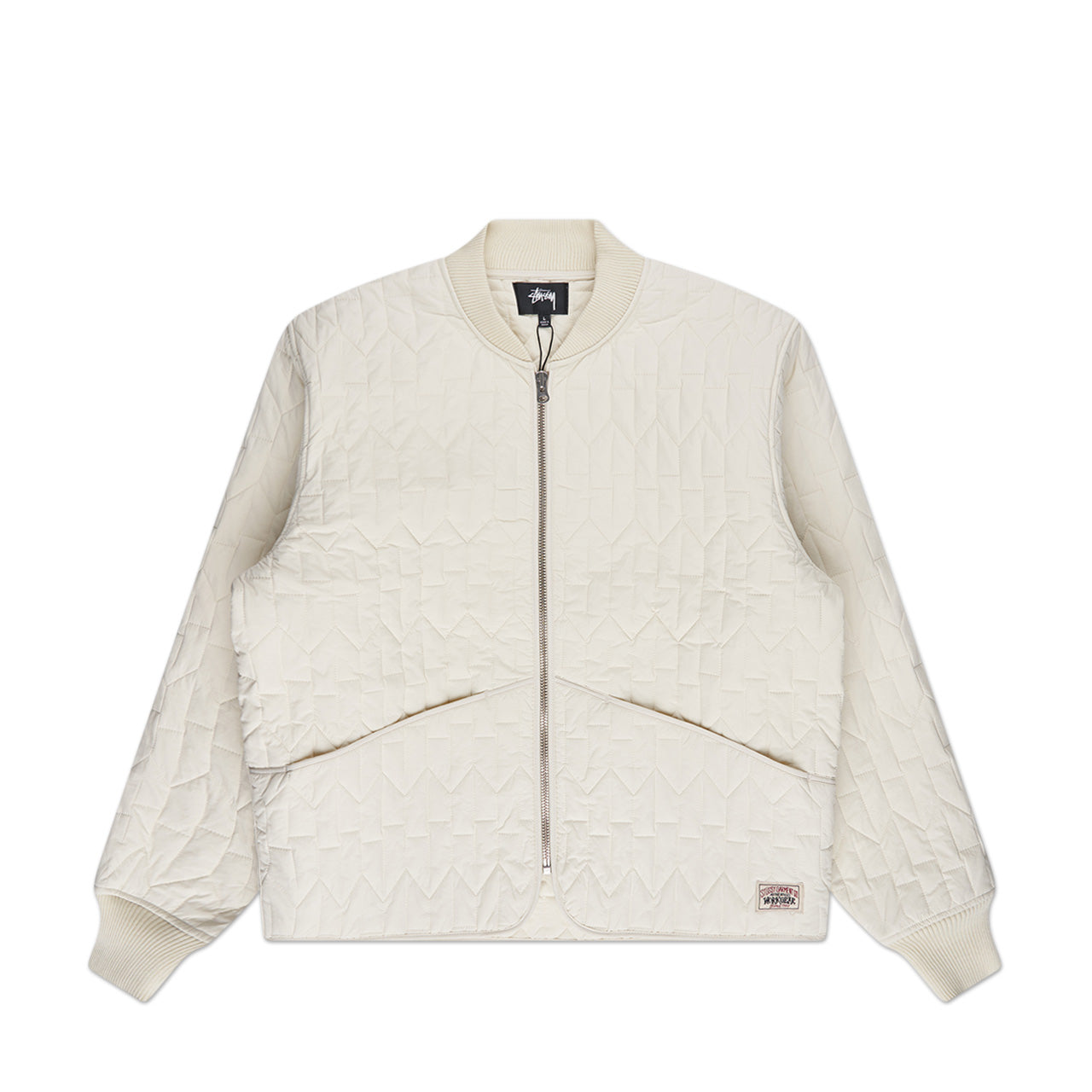 stüssy s quilted liner jacket (cream) - a.plus