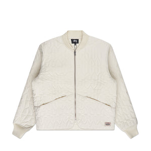 stüssy s quilted liner jacket (cream) - a.plus