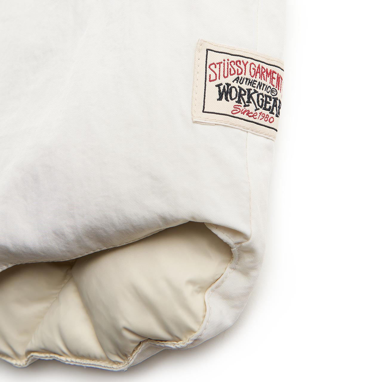 stüssy reversible quilted vest (cream) - a.plus