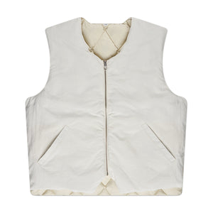 stüssy reversible quilted vest (cream) - a.plus