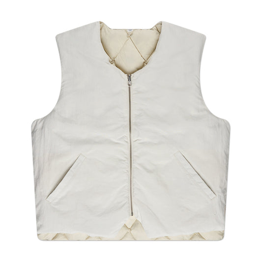 stüssy reversible quilted vest (cream) - a.plus