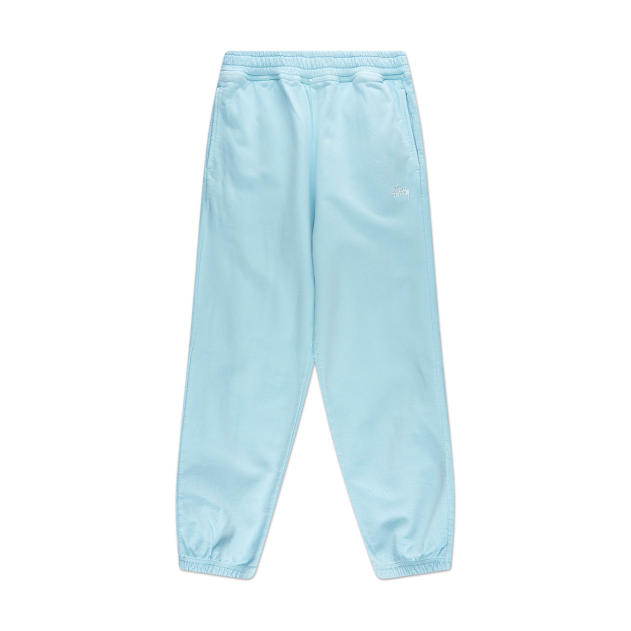 stüssy overdyed stock logo pant (blue) - a.plus