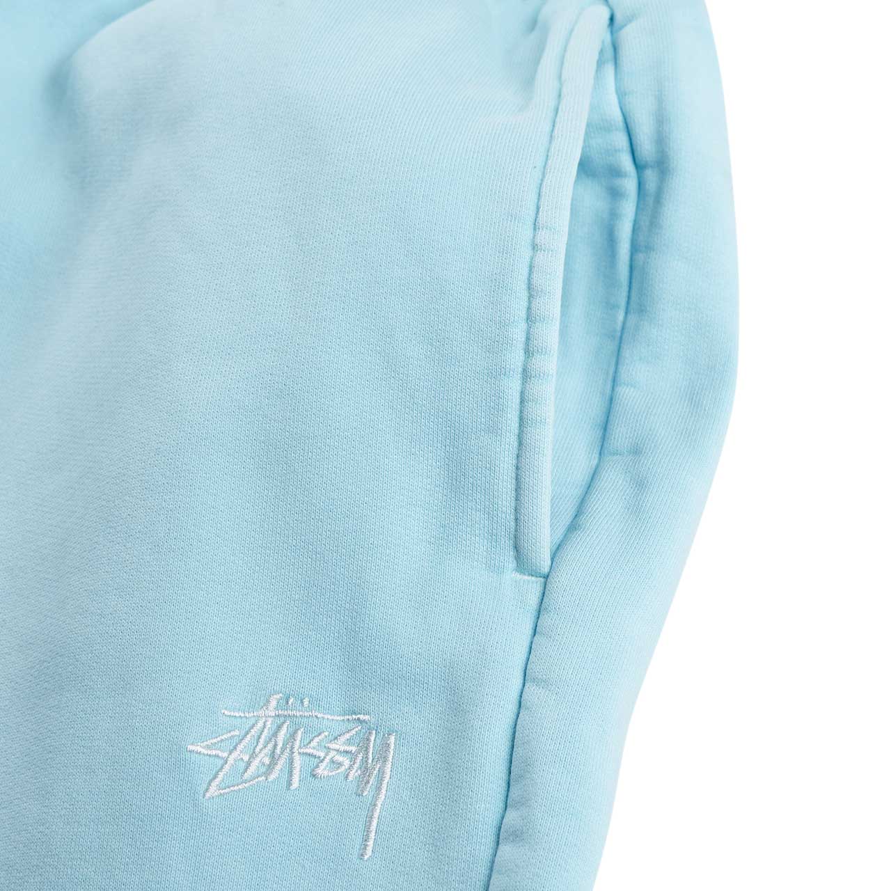 stüssy overdyed stock logo pant (blue) - a.plus