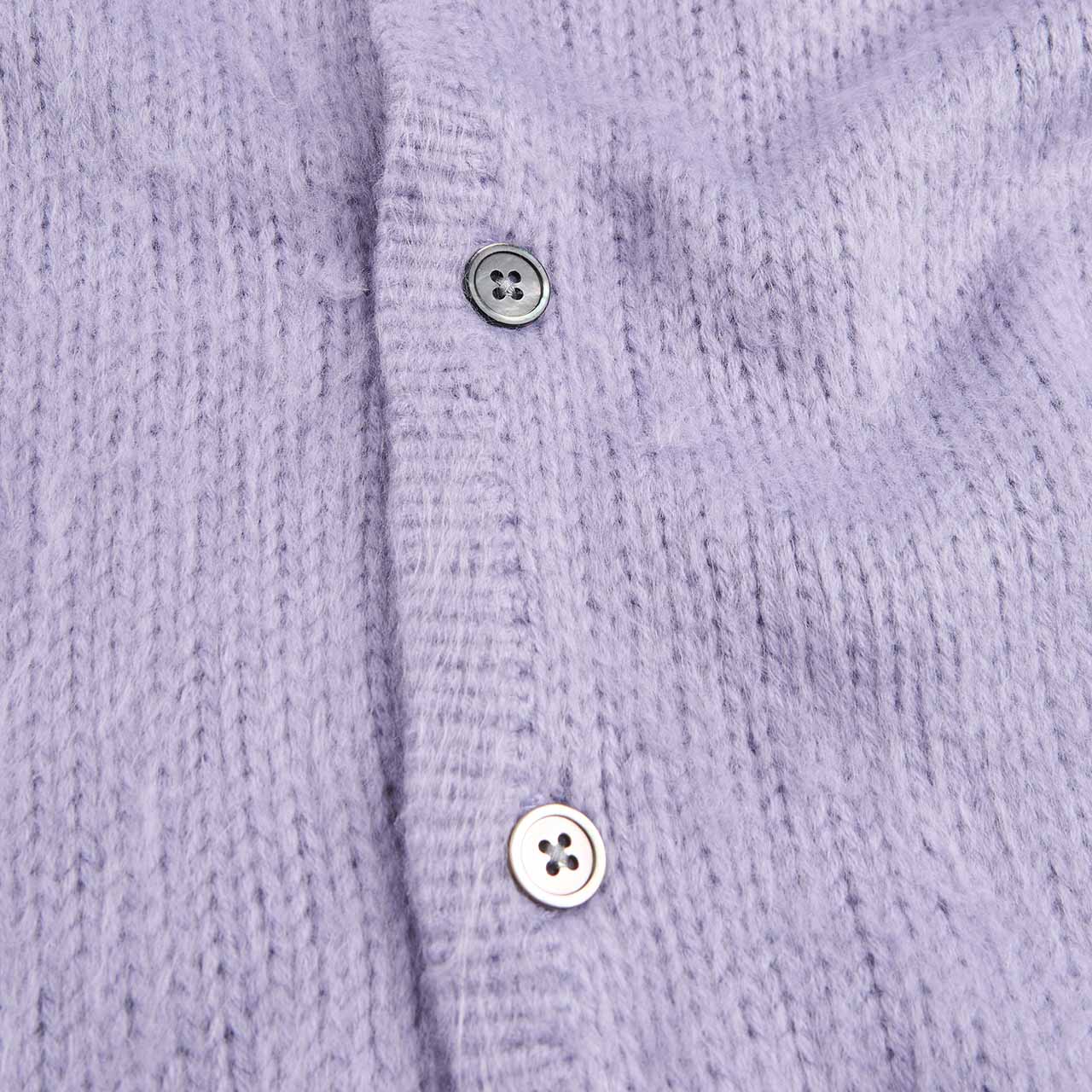 stüssy brushed cardigan (lavender) - a.plus