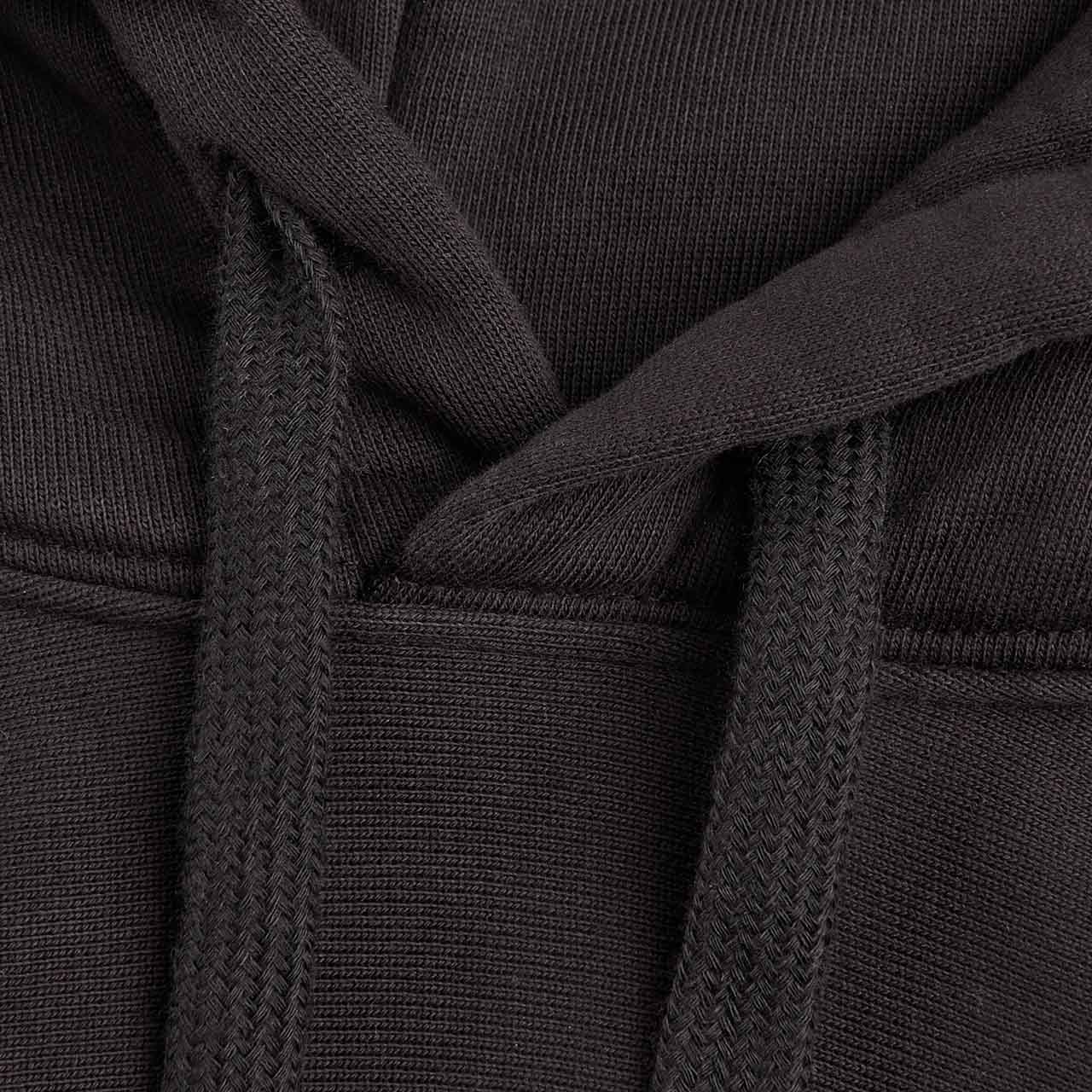 stüssy overdyed stock logo hood (black) - a.plus