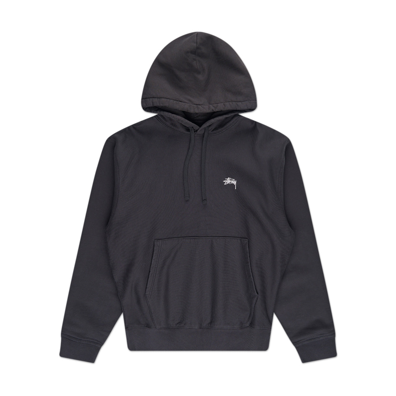 ★2023SS新作★STUSSY★OVERDYED STOCK LOGO HOODIE stüssy overdyed stock logo hood (black) | a.plus