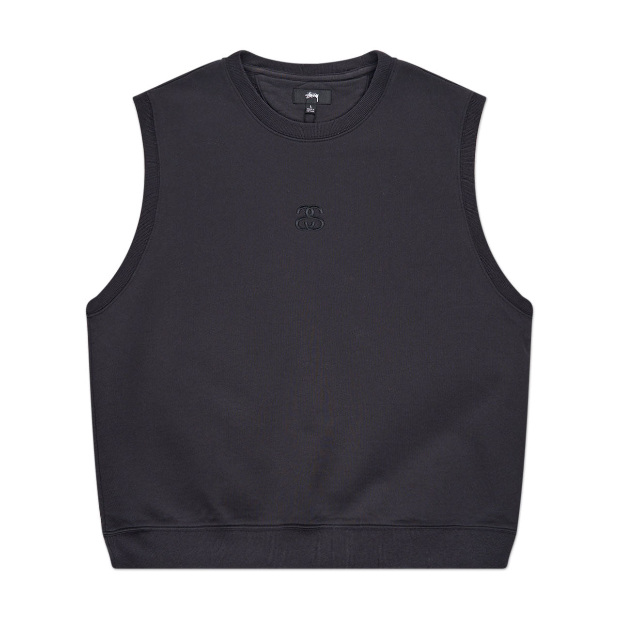 stüssy ss-link fleece vest (black) - a.plus