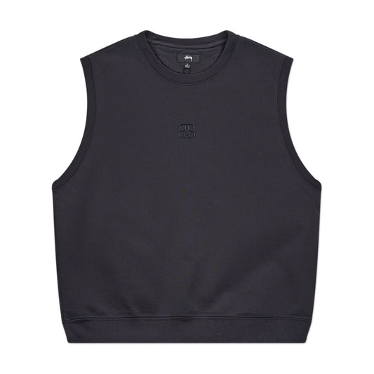 stüssy ss-link fleece vest (black) - a.plus