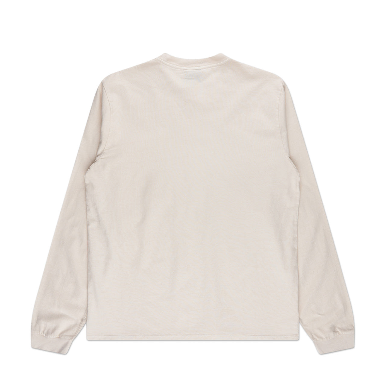 stüssy pigment dyed ls crew (natural) - a.plus
