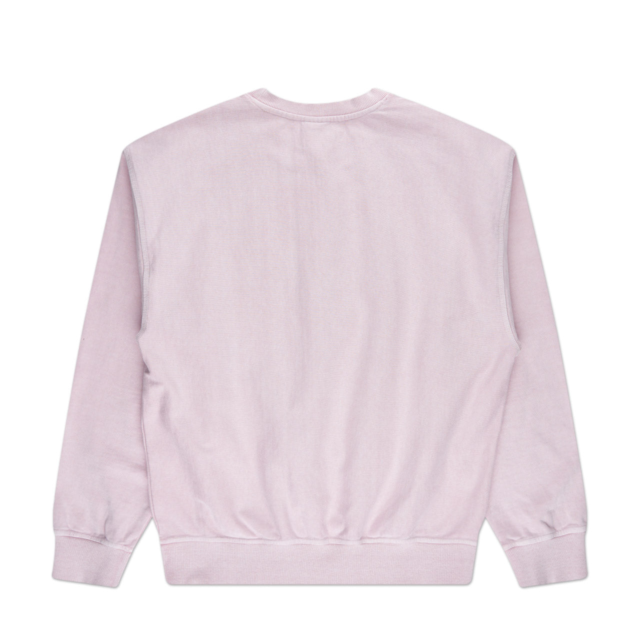 stüssy glamour pigment dyed crew (blush) - a.plus