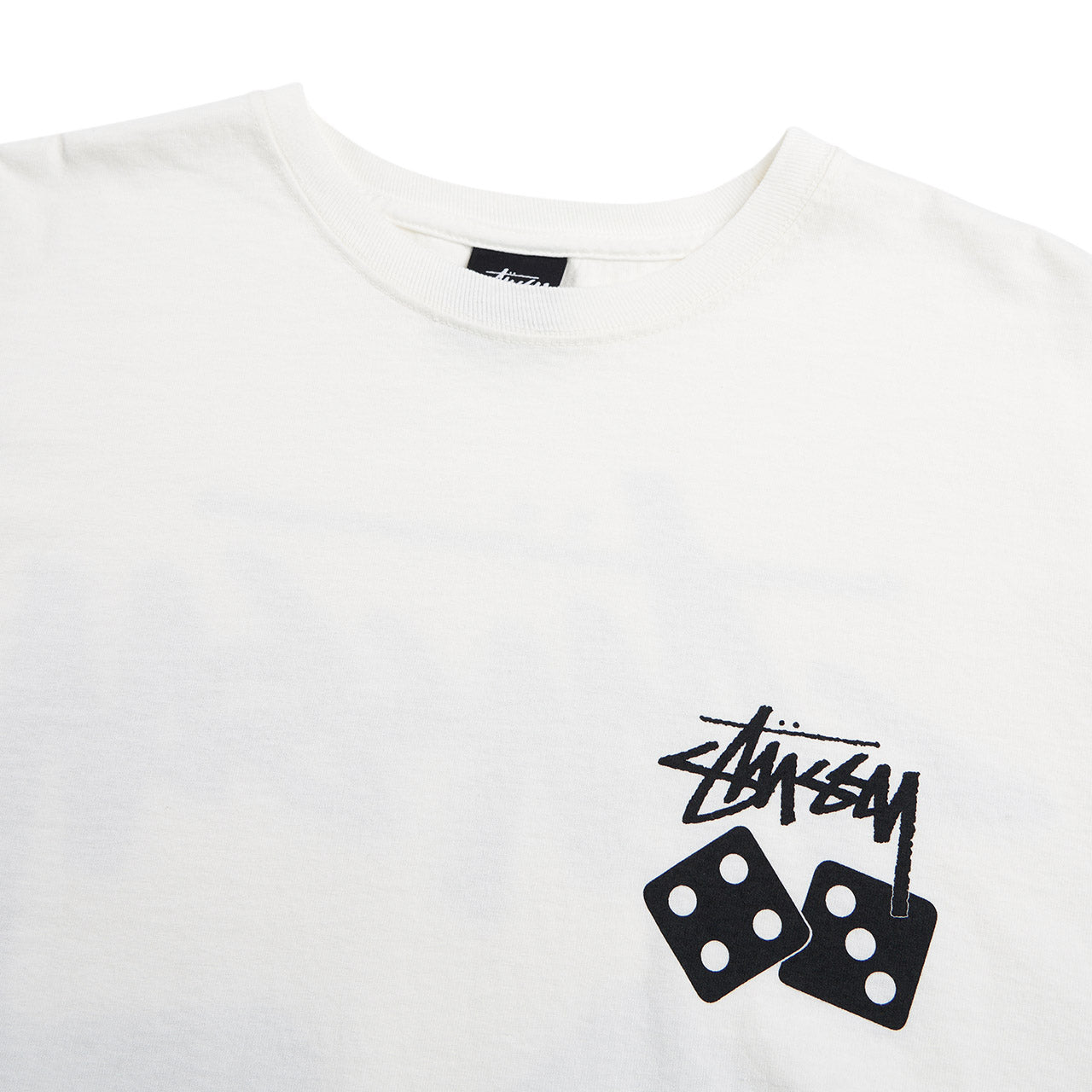 stüssy dice pigment dye tee (natural) - a.plus