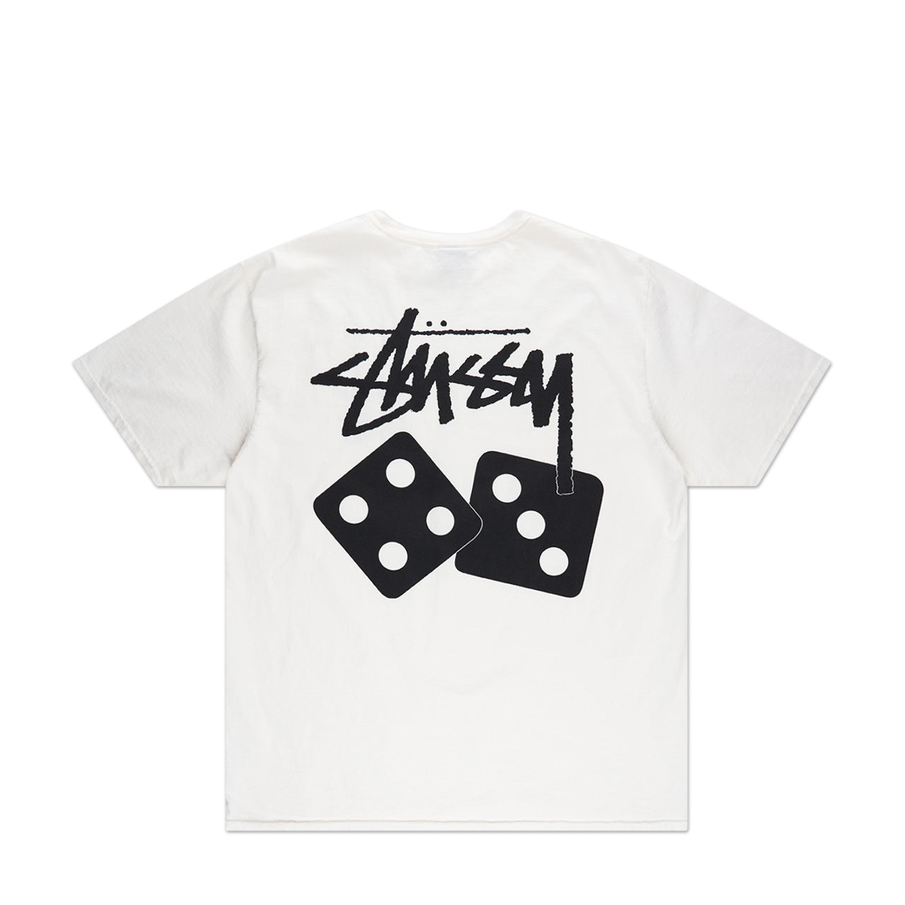 stüssy dice pigment dye tee (natural) - a.plus