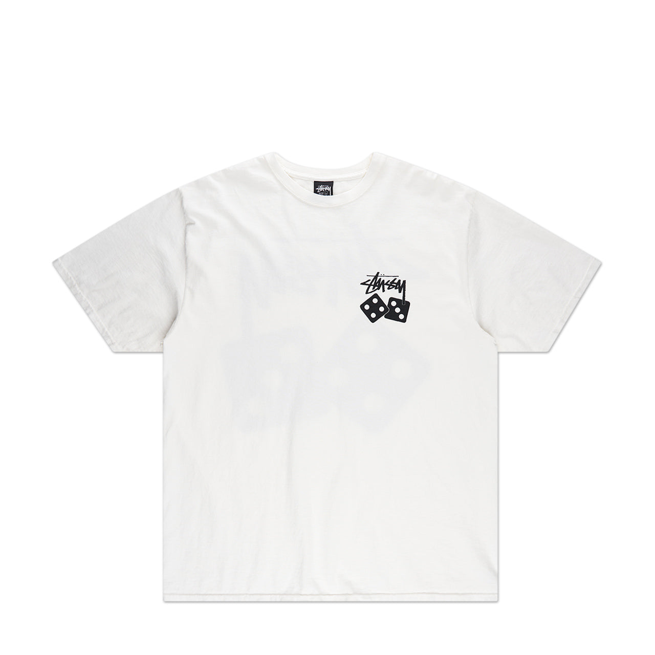 stüssy dice pigment dye tee (natural) - a.plus