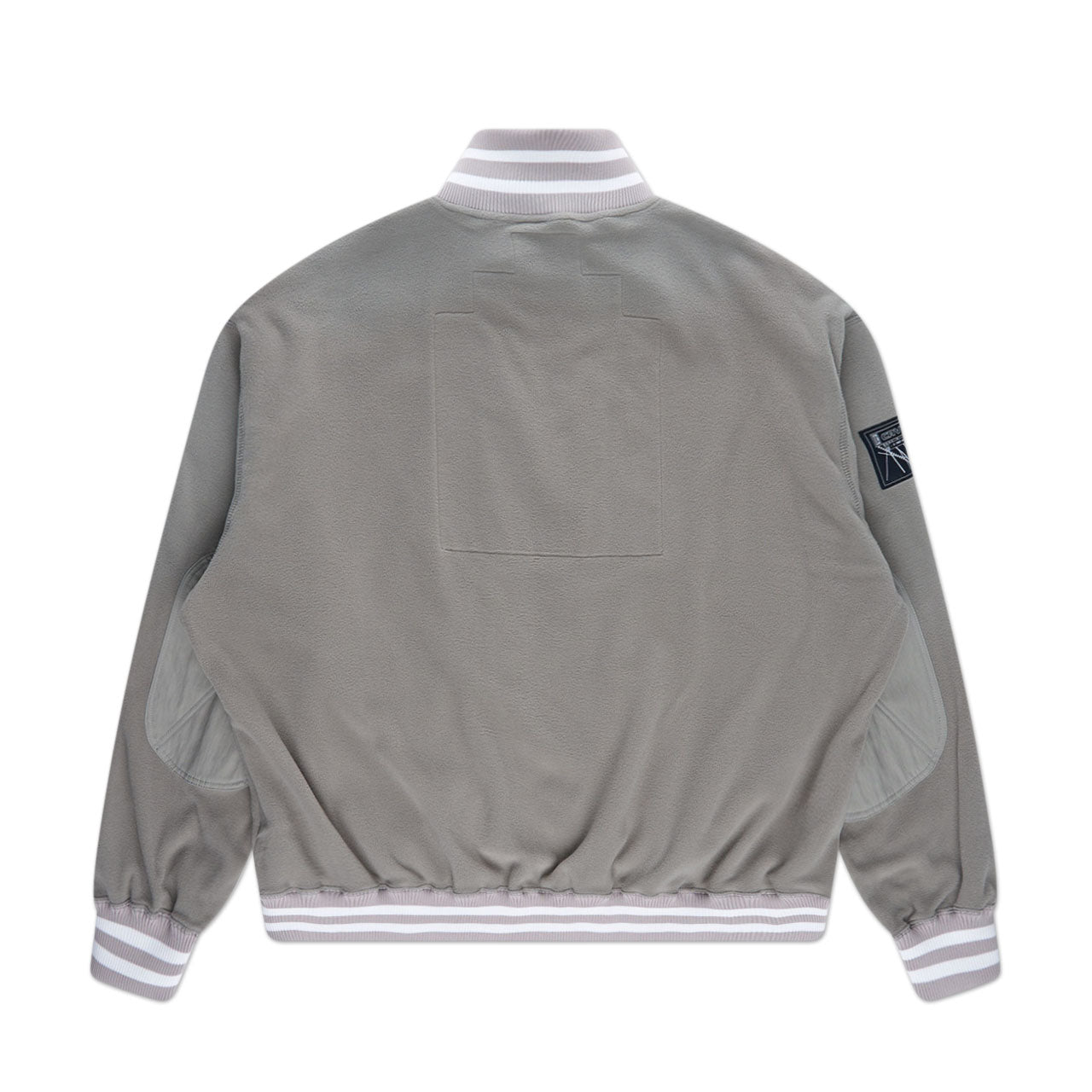 cav empt fleece zip up jacket (beige / white) - a.plus