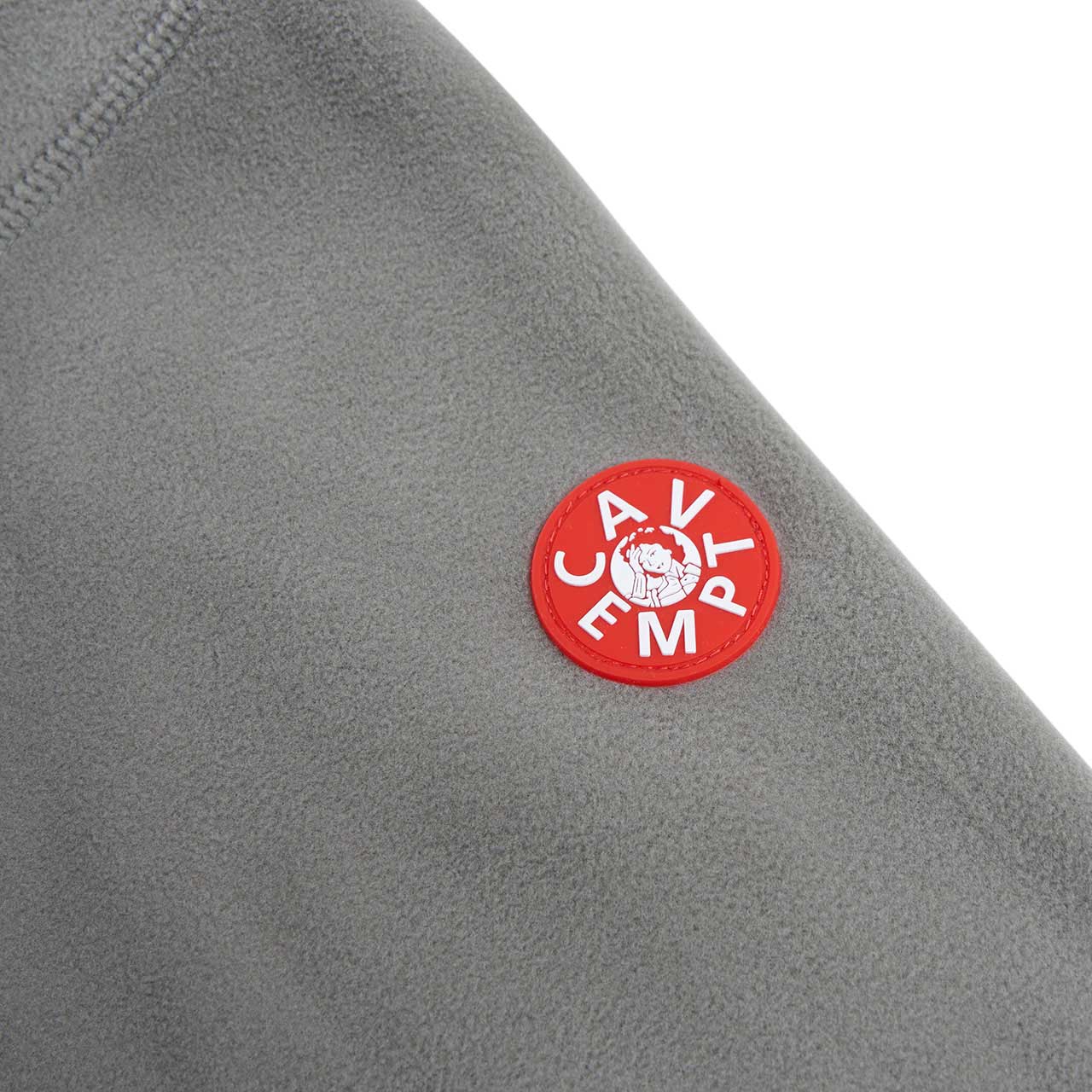 cav empt fleece zip up jacket (beige / white) - a.plus