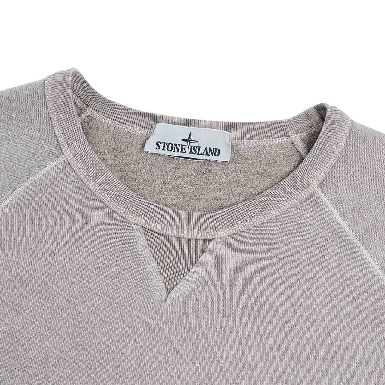 stone island sweatshirt contrast (dove grey) - a.plus