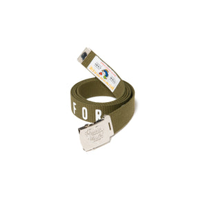 human made stripe web belt (olive) - a.plus