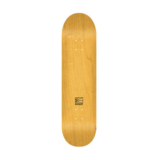 rassvet logo space wooden skatedeck (yellow) - a.plus