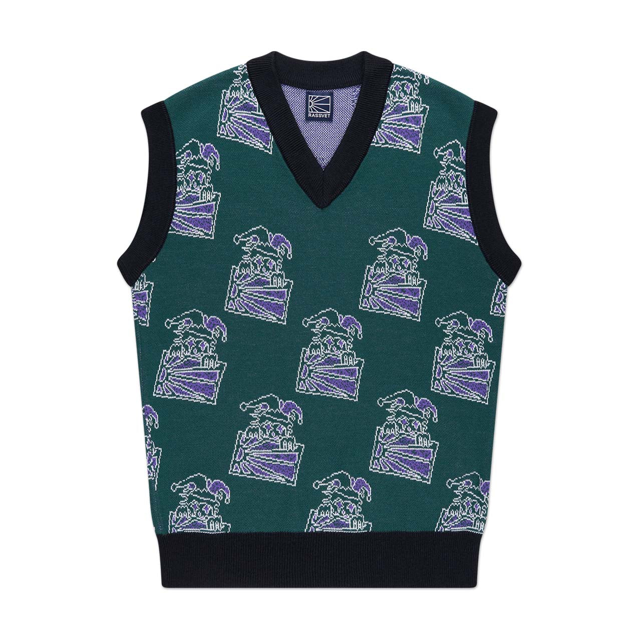 rassvet clown sleeveless jumper knit (petrol) - a.plus