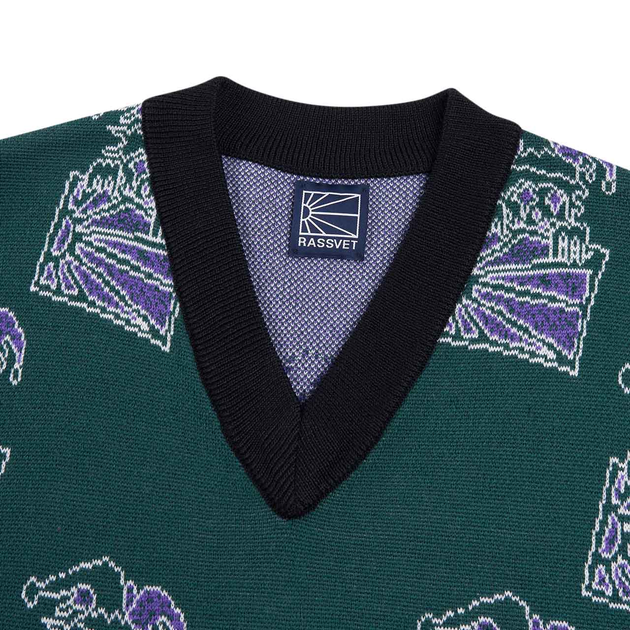 rassvet clown sleeveless jumper knit (petrol) - a.plus