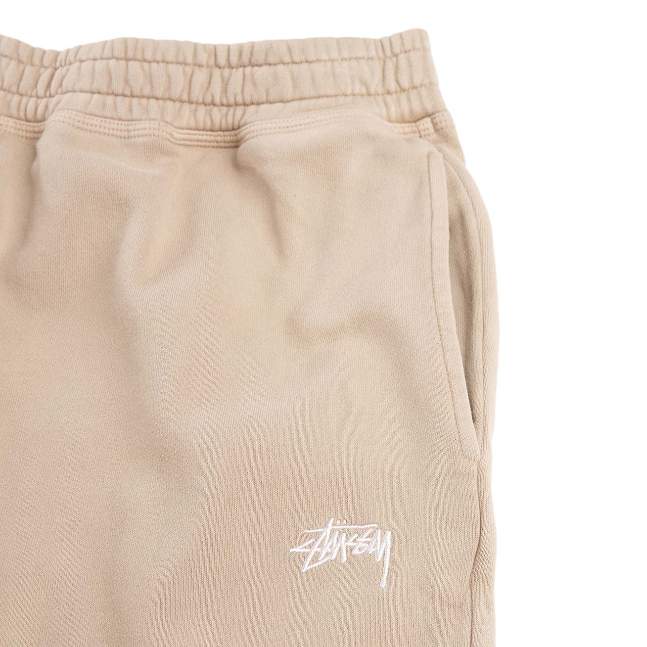 stüssy overdyed stock logo pant (beige) - a.plus